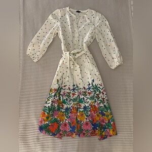 Talbots Poplin Shirtdress - Blissful Floral - Size 8P - NWT